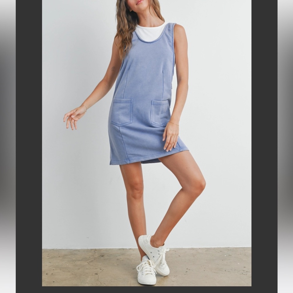 Women’s BUTTERMELON Washed French Terry Sleeveless Jumpsuit Dress